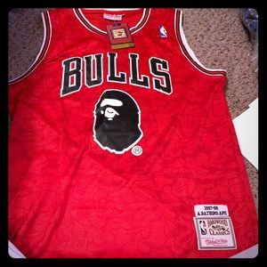 bulls bape jersey